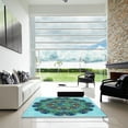 thumbnail image 7 of Ahgly Company Machine Washable Indoor Rectangle Transitional Blue Jay Blue Area Rugs, 8' x 12', 7 of 7