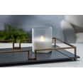 thumbnail image 2 of LED 4"L X 4"W X 5"H Hand-Poured Wax Candle In Frosted Glass. Next Gen LED Flame Patented Technology w/ Adjustable Brightness Control. 2 C Batteries (Not Included). Multi Timer Function, 4, 6 & 8 hour., 2 of 3