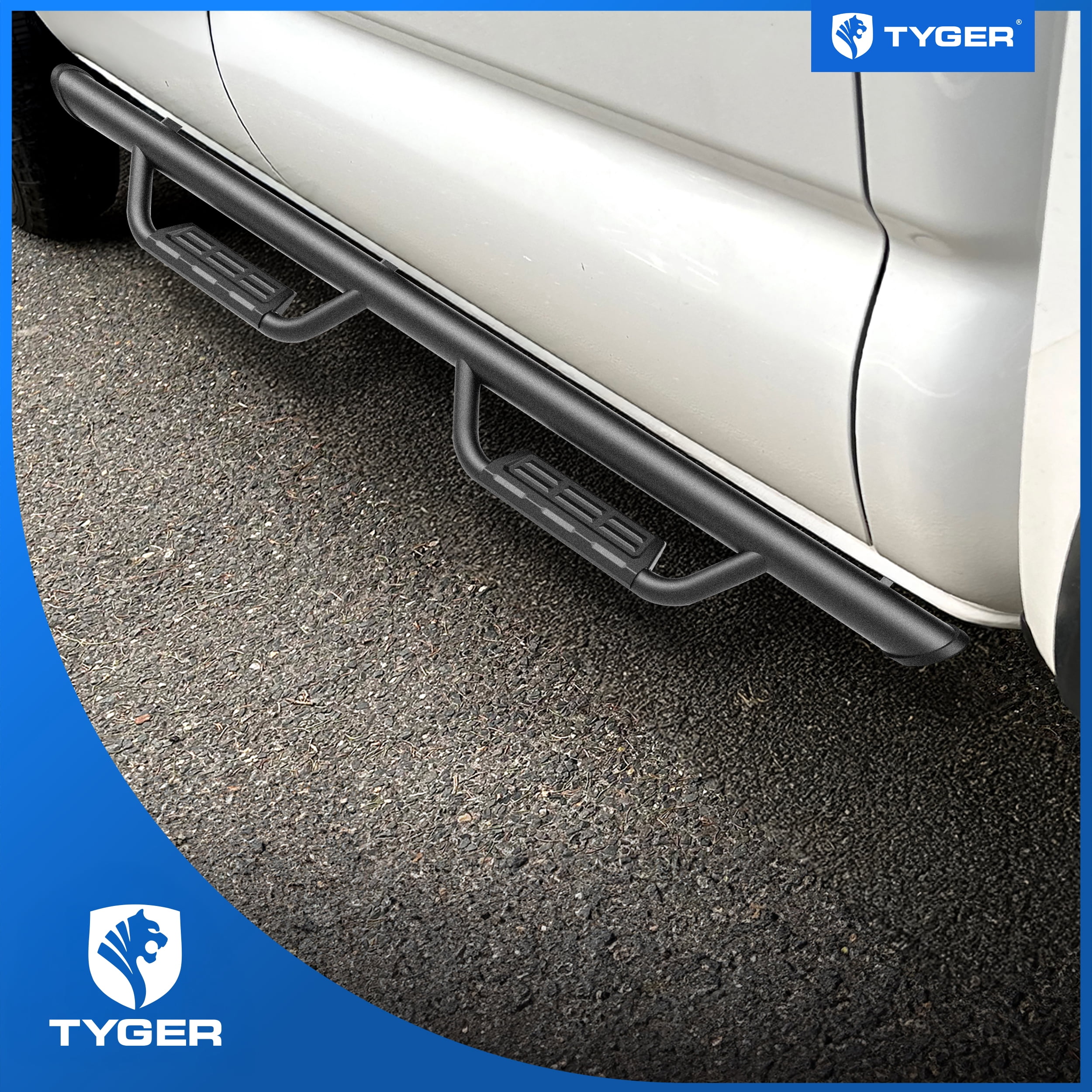 Tyger Auto Tyger Access Running Boards Compatible with 2015-2026 Chevy Colorado GMC Canyon | Crew Cab | TG-AS2C24002 | Textured Black Drop Step Rail