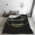 thumbnail image 4 of Manta polar con insignia de asalto aéreo del ejército de EE. UU., súper suave y acogedora, manta de franela ligera y cómoda, manta de felpa cálida para sofá, cama, 4 of 5