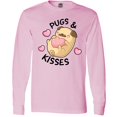 thumbnail image 3 of Inktastic Valentines Day Pugs & Kisses with Hearts Long Sleeve T-Shirt, 3 of 5