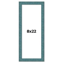 8x22 Frame Blue Rustic Barnwood Solid Wood Picture Frame Width 1.25 Inches | Interior Depth 0.5