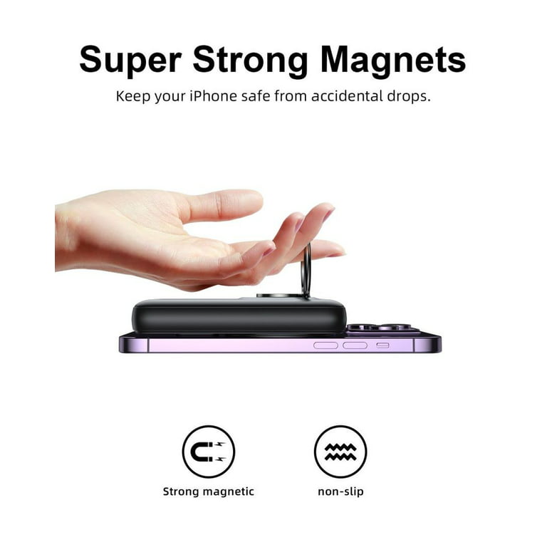 Baseus Magnetic Wireless Portable Charger, 10000mAh Battery Pack with USB C  Cable PD 20W Magnetic Power Bank, for MagSafe, for iPhone 14/13/12 Series,  Black 