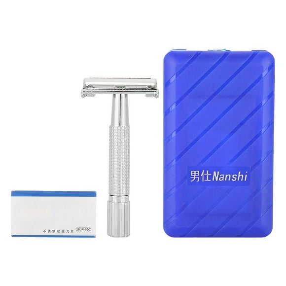 Rdeghly Men Razor,Manual Mens Razor Classic Straight Double Edge Blade Beard Shaver with Case, Classic Razor