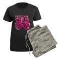 thumbnail image 5 of CafePress - Pink Octopus Women's Dark Pajamas - Women's Short Sleeve Print T-Shirt and Pants Dark Cotton Pajama Set, 5 of 7