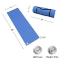 thumbnail image 2 of Wakeman Outdoors - Colchoneta de espuma para dormir para acampar, impermeable, de 0,75 pulgadas de grosor, con correas de transporte para cunas, tiendas de campaña o fiestas de pijamas (azul), 2 of 5