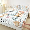 thumbnail image 3 of Homewish Kawaii Giraffe 4 Pieces Queen Sheet Sets for Teens Boys Girls,Flower Animal Ultra Soft Flat Sheet,Dreamy Princess Queen Fitted Sheet,Ultra Soft Home Decor, 3 of 7