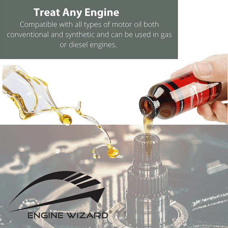 WK Auto Engine Wizard Oil Additive Treatment for Gas and Diesel Engines:  Add to Engine Lube-Protect Against Power Robbing Friction Heat and Wear , 3  Bottle Pack( 30g per Bottle) 