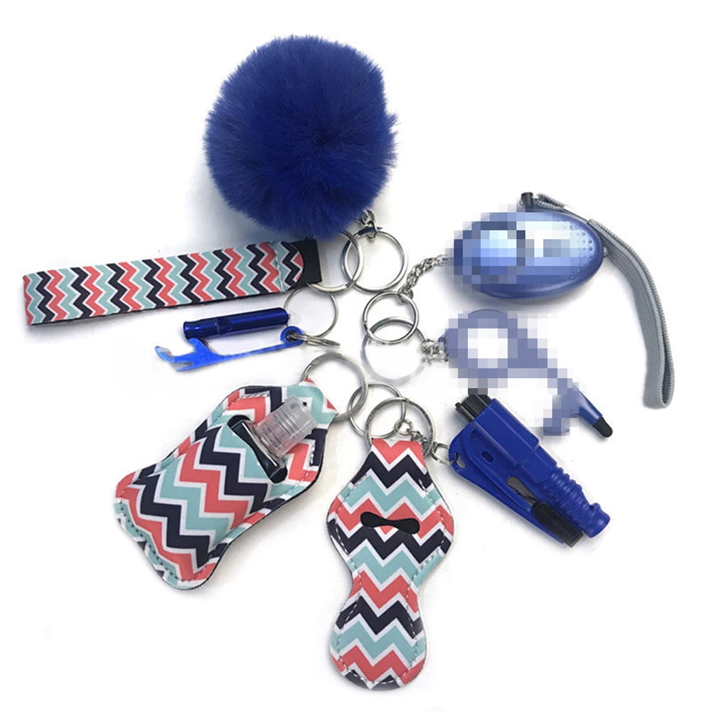 Safety Keychain Set for Women and Kids, 10 Pcs Safety Keychain