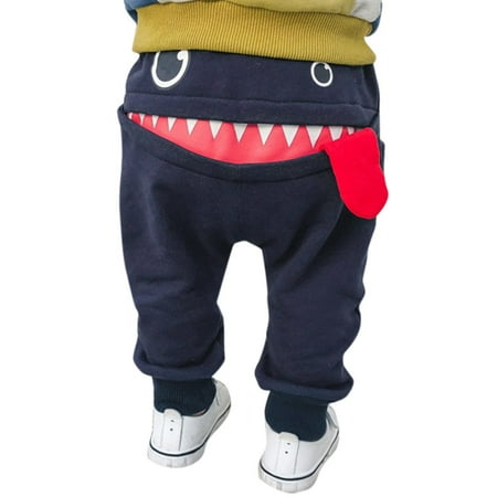 

FRSASU Kids Pants Clearance Baby Children Boys Girls Cartoon Shark Tongue Harem Pants Trousers Pants