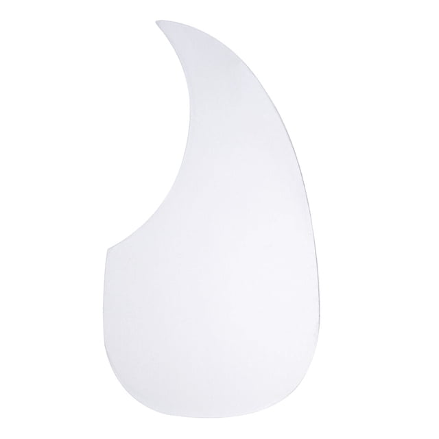 Pegatinas protectoras antiarañazos para guitarra acústica folk de 40-41 pulgadas, transparentes y personalizadas, para las yemas de los dedos, con diseño de barrido de deflector (blanco).