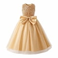 thumbnail image 3 of Little Girl Dresses Starry Sequin Evening Party Gown Elegant Girls Hawaiian Dress Size 8-9T, 3 of 9