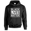 Black Lives Matter Square - Unisex Pullover Hoodie (Black, XL)