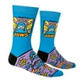 thumbnail image 3 of Cool  Socks, 70's Classic Movies Theme Fun Socks for Men, Jaws Shark Fun Print, 3 of 6
