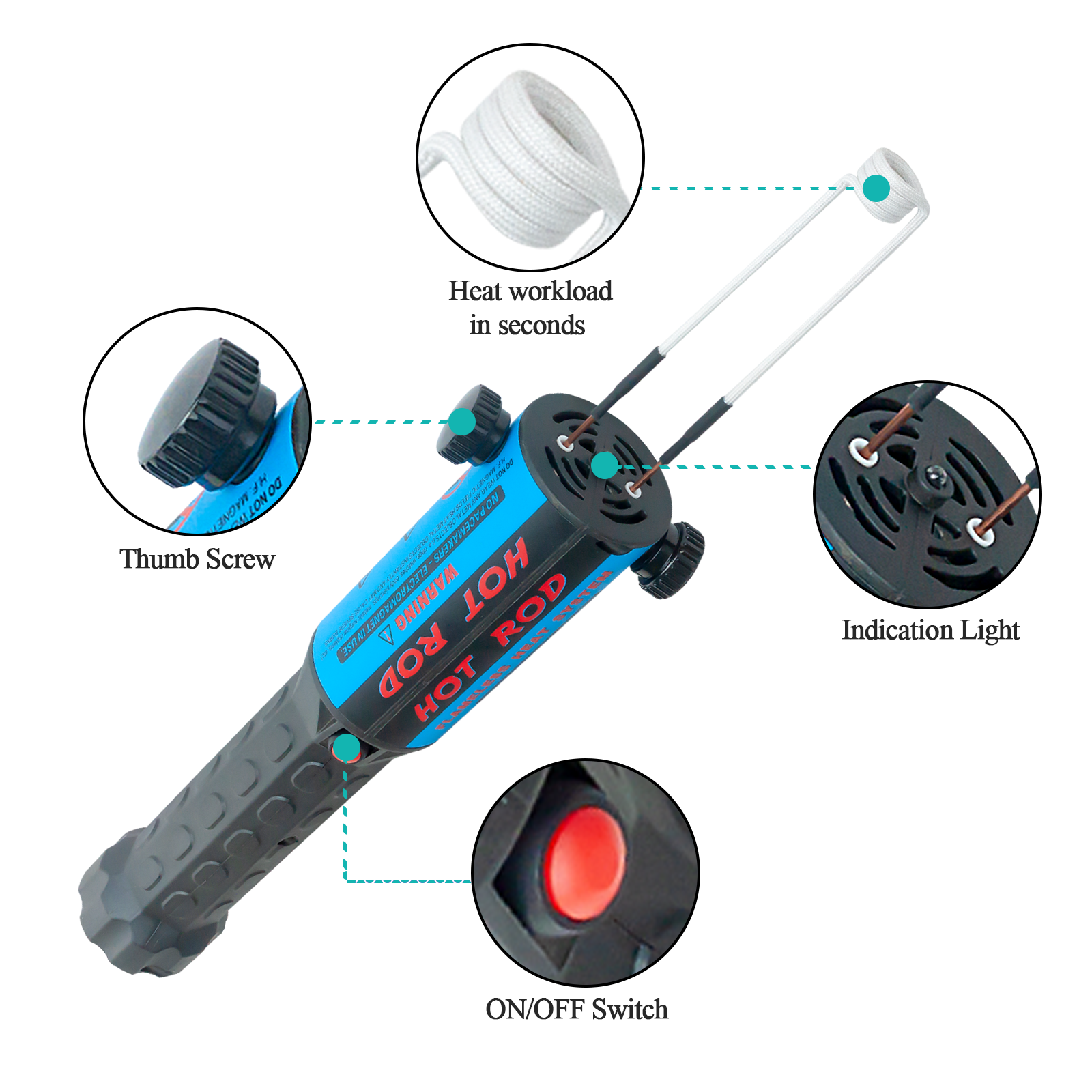Pistolet à Induction 1100W Solary - Débloque Vis Et écrous Rouillés En 30s - 8 Bobines Incluses - Sécurité Sans Flamme