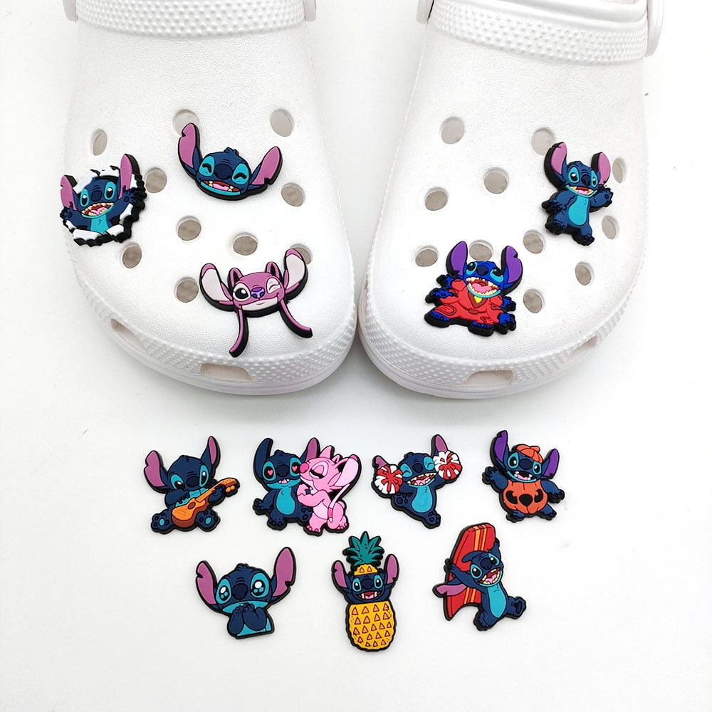Potdemiel 1Pc Disney Stitch jibz PVC Croc Charms Shoe Charms