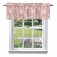 thumbnail image 2 of Abstract Retro Ocean Starfish on Pink Valances for Windows,Kitchen Valance Rod Pocket Short Curtain, Summer Marine Life Valance Curtain Window Valances for Bedroom Bathroom Living Room 42x18in, 2 of 9