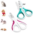 thumbnail image 2 of Lote de 2 ciseaux à griffes de qualité professionalnelle pour chat/chien Lames en acier inoxydable Ideal para la preparación de tu animal de compagnie Bleu + rouge Zhivalor YQ-0142, 2 of 8