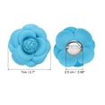 thumbnail image 2 of Uxcell Vintage Camellia Flower Brooches Handmade Fabric Flower Pins Floral Corsage for Women Blue, 2 of 6