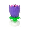 thumbnail image 1 of Music Candle Double Flower BlossomS Birthday Cake Flat Rotating Electronic, 1 of 1
