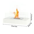 thumbnail image 4 of Rectangular Tabletop Fire Pit Portable Indoor & Outdoor Table Top Fire Pit 5.5"H White, 4 of 8