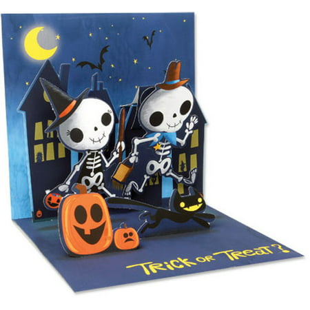 Up With Paper Juvenile Skeletons Pop-Up Halloween Card