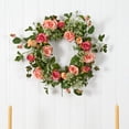 thumbnail image 3 of Nearly Natural 4802 20 in. Rose Wreath, 3 of 5