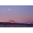 thumbnail image 2 of Paulson, Don 32x23 White Modern Wood Framed Museum Art Print Titled - Canada, BC, Moonrise over mountains at sunset, 2 of 4