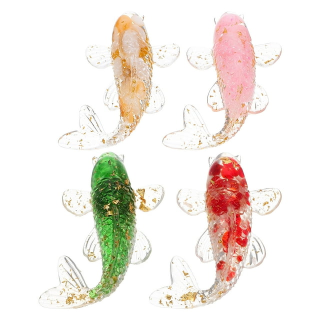 Miangastore 4 Pcs Figurine de Poisson en Cristal Petite Statue de Poisson Décoration de Poisson en Cristal Figurine de Poisson Délicate Décoration de Poisson Statue de Poisson Exquise