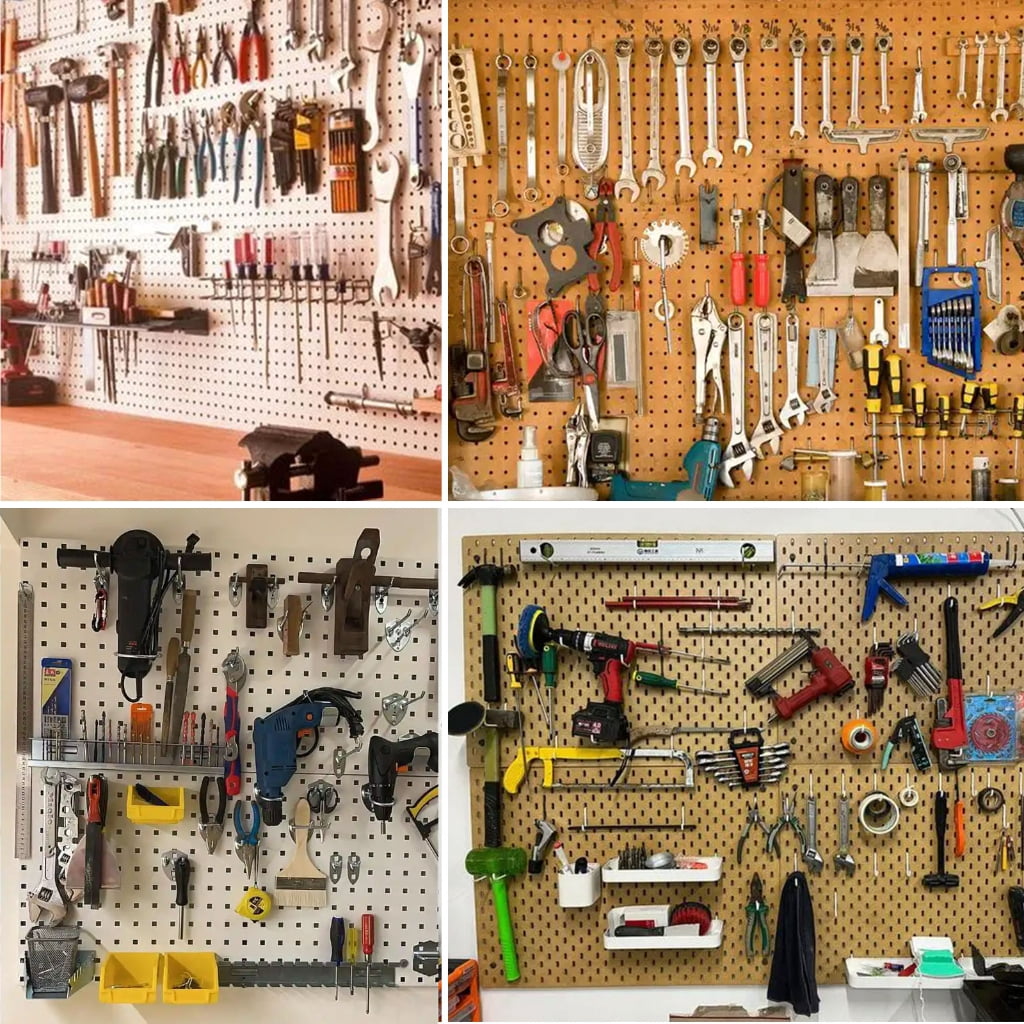 BQBQERT Professional 114pc Pegboard Storage with Sturdy Iron Metal Hook for Workshop and Craft Supplies Household