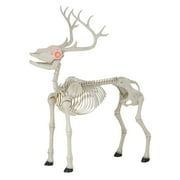 Animated Skeleton Deer with Light Up Eyes, 4ft Height, Halloween by Way to Celebrate