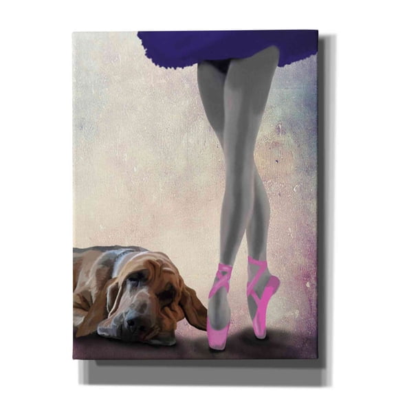 Epic Graffiti 'Bloodhound And Ballet Dancer' by Fab Funky Canvas Wall Art, 12"x16"
