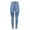 Blue, variant on Fjofpr Sale Deal Ripped Jeans for Women Plus Size Clearance Women Mid Waisted Skinny Hole Button Stretch Slim Pants Calf Length Jeans
