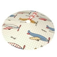 thumbnail image 2 of Kll 36" Christmas Tree Skirt Striped Vintage Planes Xmas Tree Skirts Mat For New Year Xmas Holiday Party Indoor Outdoor Home Decoration, 2 of 9