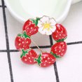 thumbnail image 2 of Shisuyan Épingle à Revers Fraise Broche Robe Vêtements Fraise Bijoux pour Châle Foulard, 2 of 7