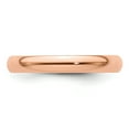 thumbnail image 4 of 14k Rose Gold 3mm Lightweight Half Round Wedding Band Size 6 RHRL030, 4 of 4