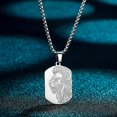 thumbnail image 1 of Lion Dog Tag Shield Emblem Pendant Men Stainless Steel Necklace Animal Amulet Jewelry, 1 of 5