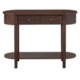 thumbnail image 5 of Tcbosik Modern Console Table, 2-Tier Entryway Table with Open Shelf and 2 Storage Drawers, Behind Couch Table for Living Room, Hallway, Espresso, 5 of 10