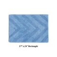thumbnail image 2 of Better Trends 17" x 24" Bathroom Rugs 100% Cotton Soft Water Absorbent Non Slip Bath Mat Machine Washable Rug (Dark Blue) Hugo Collection, 2 of 4