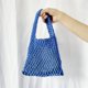 thumbnail image 2 of Bolso de mano mini para mujer, de algodón, tejido a crochet, con asa superior, cordón ajustable, para playa, de red de pesca, 2 of 6
