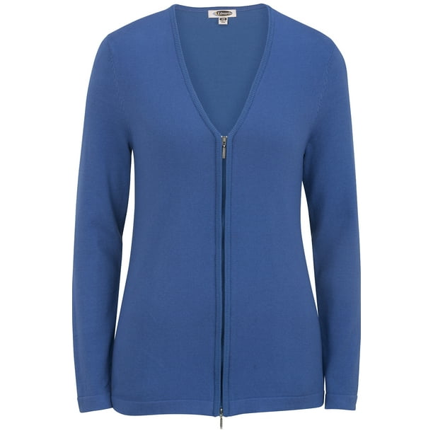Edwards Garment EDWARDS Women's' FULL ZIP VNECK CARDIGAN SWEATER