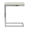 thumbnail image 3 of Steve Silver Table d'Appoint en Marbre Blanc et Chrome, 3 of 4