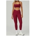 thumbnail image 2 of PISONIC Two Piece Workout Sets For Women Sport Bra Matching High Waist Scrunch Butt Leggings Gym Yoga Active Wear Outfits, 2 of 6