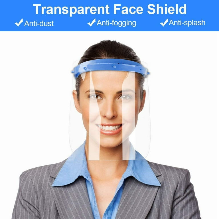 Safety Face Shield, Reusable Plastic Face Mask Shield, Adjustable Anti-Fog  Clear Full Face Shield Protection, Flip-up Transparent Visor Face Shield