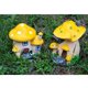 thumbnail image 2 of Estatua de la casa de 2pcs Miniatura De Hadas Jardín Artesanía Resina Casa Micro Paisaje Decoración Amarillo, 2 of 7