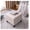 Beige Grey, variant on 17.5" Rolling Storage Ottoman, Linen Footrest Stool Coffee Table - Grey