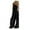 Black, variant on aidice Overalls for Women Summer Adjustable Strap Button Side Split Casual Wide Leg Pants Jumpsuits