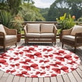 thumbnail image 4 of Valentine's Day Round Area Rug 7Ft Washable Circle Rugs for Dorm Laundry Room, Red Bows Love Heart Romantic Minimalist Non-Slip Carpet Floor Mats Indoor Outdoor Carpet Runner Aesthetic Home Decor, 4 of 8