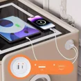 thumbnail image 6 of KPIBEST Smart Double Drawer Nightstand with Touch LED Light Tempered Glass Panel Wireless Charging Station, 6 of 13