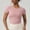 Hot Pink, variant on Vivianyn HD Women's Crew Neck Ruched Crop Tops, Ribbed Knit Short Sleeve Workout Tops,Blue,Size S-XL
